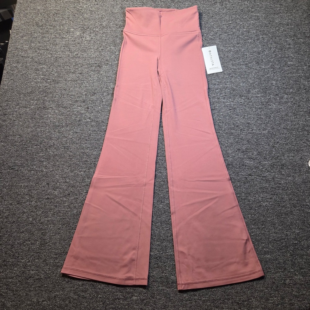 Athleta Elation Flare Pant Womens XS Pink High Waist Yoga Athleisure NWT